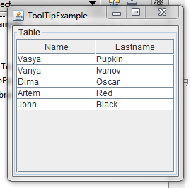 jtable-form-example Пример формы с таблицей JTable