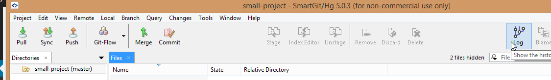 Лог в SmartGit